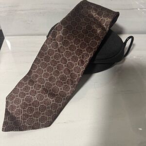 Arrow Brown Geometric Silk Tie